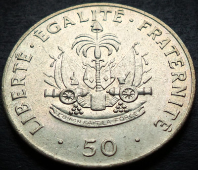 Moneda exotica 50 CENTIMES - HAITI, anul 1991 * cod 4946 B foto