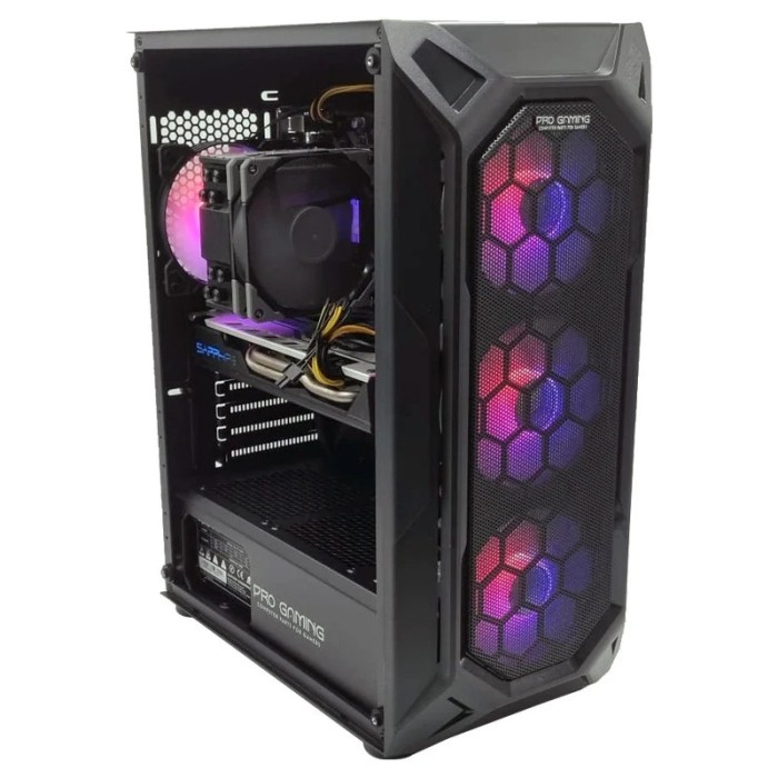 Carcasa Pro Gaming Hive, Middle Tower, ATX, fara sursa, controller ARGB
