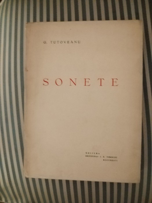 G. Tutoveanu Sonete, editia princeps