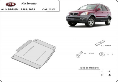 Scut metalic cutie de viteze Kia Sorento 2002-2006 foto