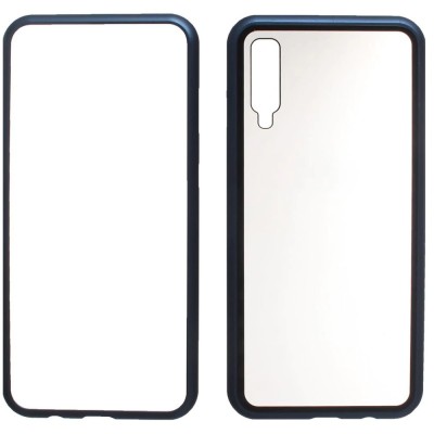 Husa 360 de grade magnetica, Classtitude, sticla transparenta fata - spate, bumper metalic, pentru iPhone XS MAX, Gold foto