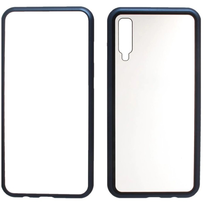Husa 360 de grade magnetica, Classtitude, sticla transparenta fata - spate, bumper metalic, pentru iPhone XS MAX, Gold