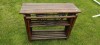 Sezlong Vechi Lemn Interbelic, Pat Balansoar Handmade, Jucarie Decorativa Colectie