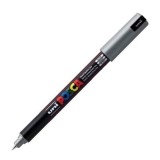 Marker UNI PC-1MR Posca 0,7 mm varf fin metalic argintiu