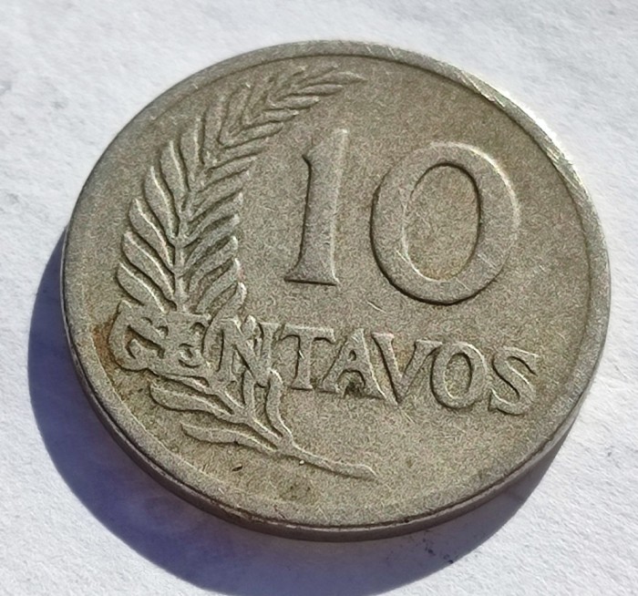 288. Moneda Peru 10 centavos 1921