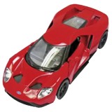 Masinuta die cast ford gt 2017, scara 1:38, 12.5 cm, rosie, Goki