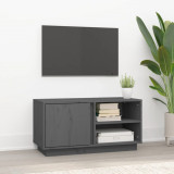 Comoda TV, gri, 80x35x40,5 cm, lemn masiv de pin GartenMobel Dekor, vidaXL