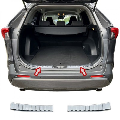 Set de 2 Ornamente protectie portbagaj interior crom pentru Toyota Rav4 V din 2018, Suzuki Across din 2020 foto