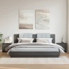 VidaXL Noptiere, 2 buc., gri, 40x30,5x40 cm, lemn masiv de pin