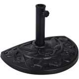Outsunny Bază pentru Umbrelă Semicirculară de &Oslash;38 mm si &Oslash;48 mm cu Manivelă, 50x31x32 cm, Negru | Aosom Romania