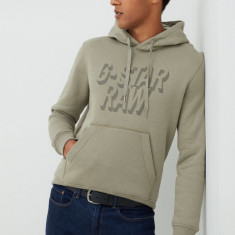 G-Star Raw bluza barbati, culoarea verde, neted