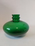 Vaza sticla verde / decantor - 16cm inaltime x 20cm diametru
