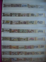 HOPCT LOT NR 20 -ETNOLOGIE / POPOARELE LUMII-43 BUC-ETICHETE VECHI DE TRABUCURI -COLECTIE DE LUX-LITHO