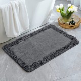 Covoras de baie MIULEE, gri inchis, poliester/PVC, 50 X 80 cm