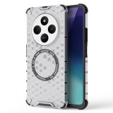 Husa transparenta Xiaomi Redmi 14C Techsuit HoneyComb Shield MagSafe, alb