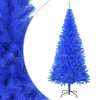 Pom de Crăciun artificial subțire suport albastru 180 cm PVC