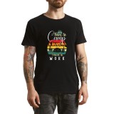 Tricou Barbati Viata e o aventura, tema motivationala, negru, marimea L