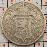 1350 Cipru 9 piastres 1901 Victoria km 6 argint, Europa