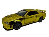 Macheta Nissan Skyline GTR R34 auriu scara 1:32 replica metal lumini si sunete usi deschise