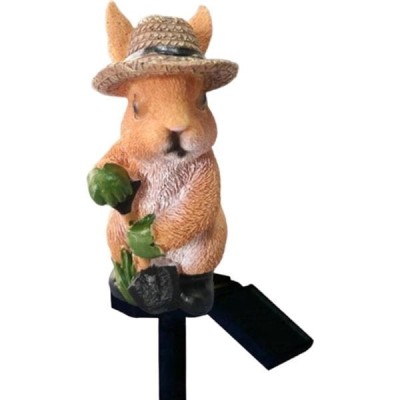 Lampa Solara LED, Model Iepure, Multicolor, IP 67, 43 cm foto