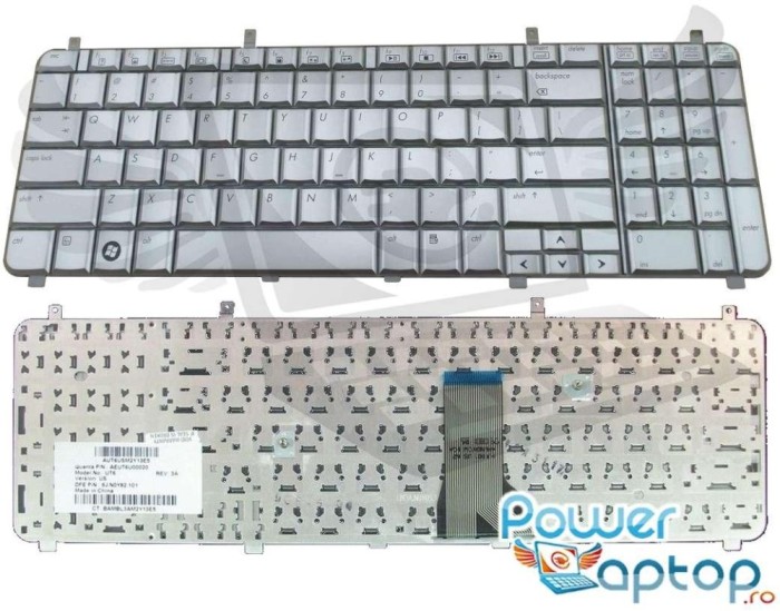 Tastatura HP Argintie Pavilion HDX16, Pavilion X16