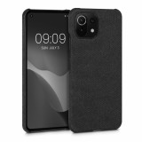 Husa Kwmobile pentru Xiaomi Mi 11 Lite 5G/11 Lite 5G NE, Textil, Gri, 57487.19, Carcasa