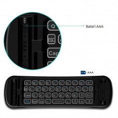 Mini tastatura Wireless cu Telecomanda Smart TV, Xbox, PS4, Airmouse 3D 6 axe, Rii MX6