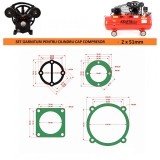 Set complet de 7 garnituri cap compresor de aer cu 2 cilindri de 51mm Mod.0.17/8 (A) CH179