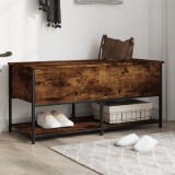 Bancă depozitare, stejar fumuriu, 100x42,5x47 cm lemn prelucrat