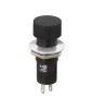 Intrerupator cu apasare 1 circuit 1A 250V OFF-ON negru cu retinere, Oem