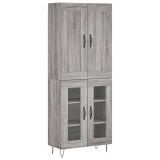 Cumpara ieftin Dulap inalt, gri sonoma, 69,5x34x180 cm, lemn compozit