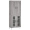 Dulap inalt, gri sonoma, 69,5x34x180 cm, lemn compozit