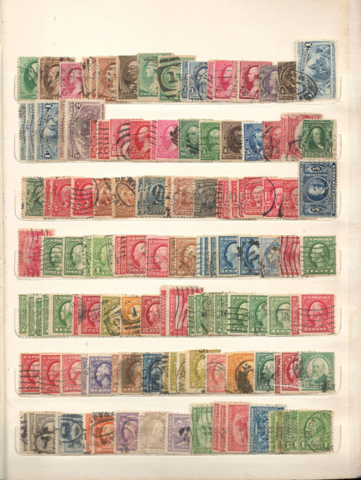 S.U.A.Lot peste 2.100 buc. timbre stampilate+BONUS clasorul