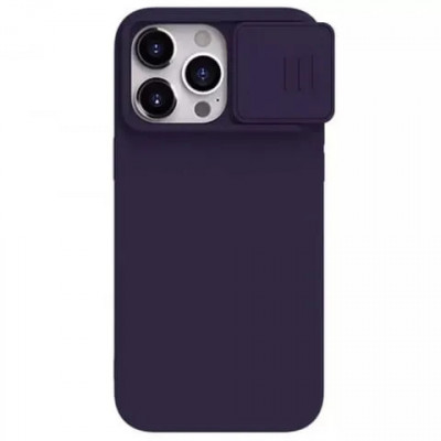 Husa iPhone 15 Pro cu Protectie Camera Nillkin SMS Violet foto