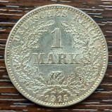 (A330) MONEDA DIN ARGINT GERMANIA - 1 MARK 1915, LIT. G, LUCIU DE BATERE, Europa