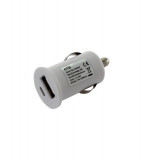 Adaptor de incarcare auto USB 1A-Culoare Alb