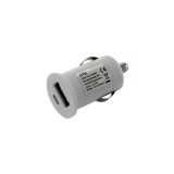 Adaptor de incarcare auto USB 1A-Culoare Alb