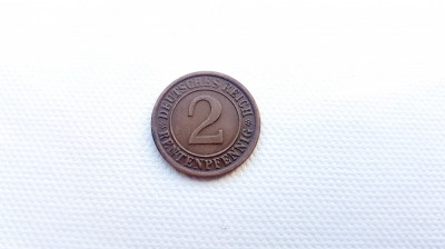E108-Moneda 2 Deutches REICH 1924 Germania bronz diam. 2 cm. foto