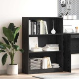 Bibliotecă vidaXL Stejar Negru 80x24x109cm PAL, Rafturi Multiple, Design Modern, Mobilier Living/Birou
