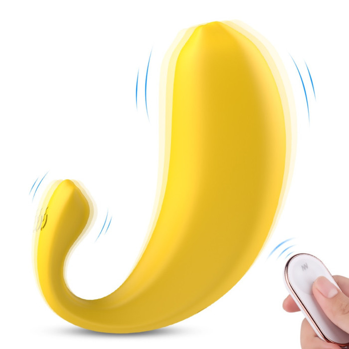 Ou vibrator Banana Remote Yellow