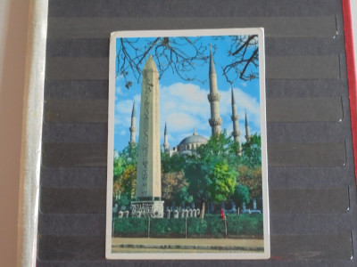 TURCIA - ISTANBUL - OBELISCUL EGIPTEAN SI MINARETELE MOSCHEIEI ALBASTRE - foto