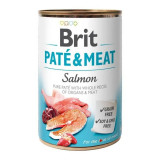 Pachet 6x400g Hrana umeda pentru caini Brit Pate &amp; Meat, Somon