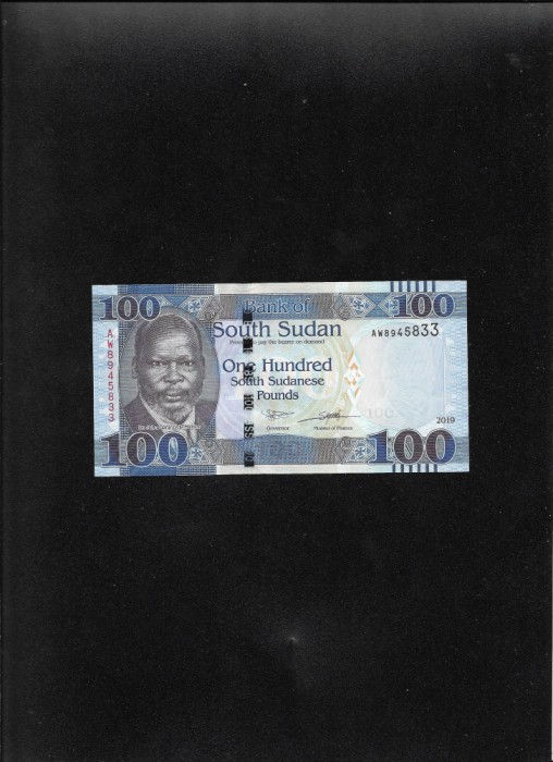Sudanul de Sud South Sudan 100 pounds 2019 seria8945833 unc