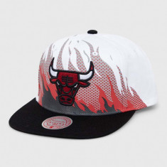 Mitchell&Ness șapcă de baseball din bumbac CHICAGO BULLS culoarea alb, modelator