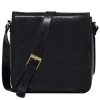 Geanta Dama Piele Naturala Vachetta Neagra GD125 Crossbody Umar, 27x9x30 cm, Italia