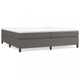 Cumpara ieftin Cadru de pat, gri, 200x200 cm, piele ecologica