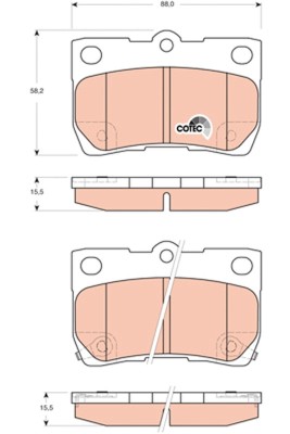 TRW GDB3399 COTEC set placute frana,frana disc foto