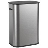 HOMCOM Coș de gunoi cu senzor 55 L pentru bucătărie, coș fără atingere din oțel inoxidabil, alimentat cu baterii, Argintiu | Aosom Romania