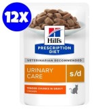 Cumpara ieftin Hill's Prescription Diet Feline S/D Hrana Umda Pui Pisici 85g Calculi Struvit Dizolvare