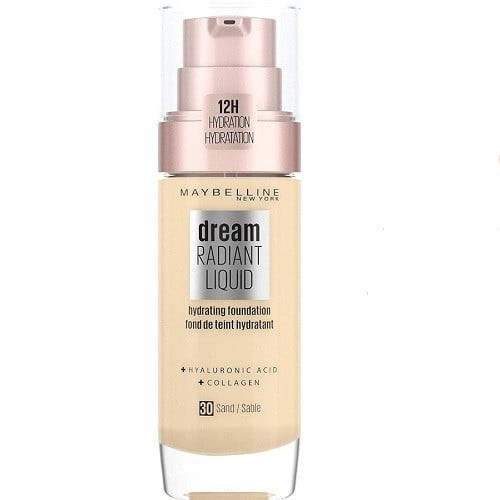 Fond de Ten cu Acid Hialuronic, Maybelline, Dream Radiant Liquid, 30 Sand, 30 ml